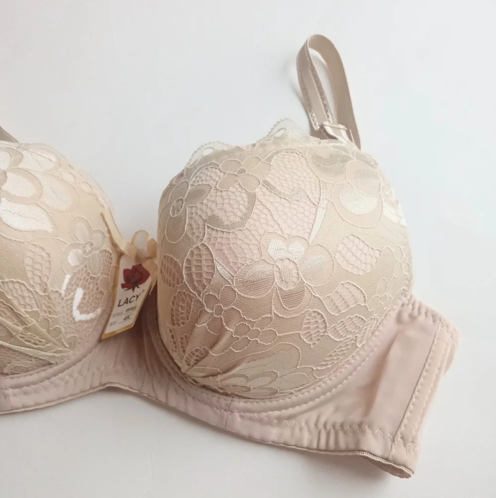 Lace Push Up Bra 40C Women's Plus Size Bra Tan NWT - Picture 2 of 5